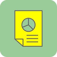 Data Report Filled Yellow Icon vector