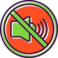 No Sound filled Design Icon vector