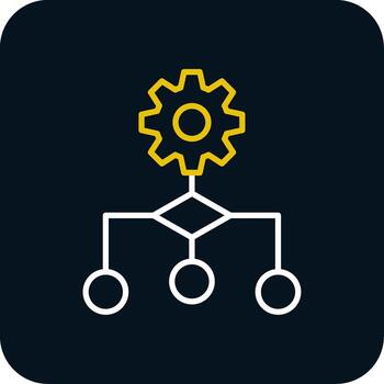 Algorithm Line Red Circle Icon vector