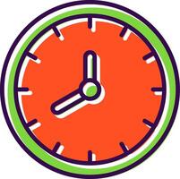 reloj lleno diseño icono vector