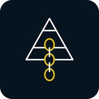 Link pyramide Line Red Circle Icon vector