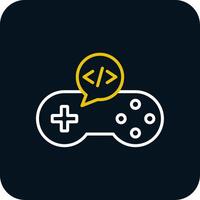 Game Develop Line Red Circle Icon vector