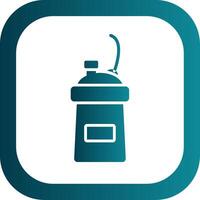 Protein Shake Glyph Gradient Corner Icon vector