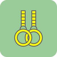 Gymnastic Rings Glyph Gradient Corner Icon vector