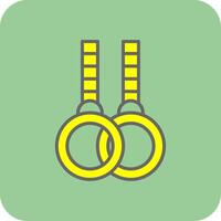 Gymnastic Rings Glyph Gradient Corner Icon vector