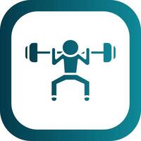 Weight Lifting Glyph Gradient Corner Icon vector