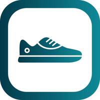 Sneaker Glyph Gradient Corner Icon vector