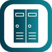 Lockers Glyph Gradient Corner Icon vector