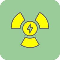 Nuclear Power Filled Yellow Icon vector