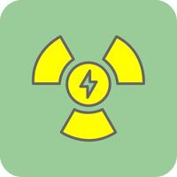 Nuclear Power Filled Yellow Icon vector