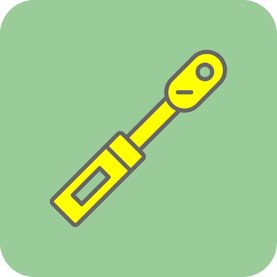 Torque Wrench Filled Yellow Icon