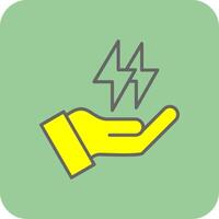 Save Energy Filled Yellow Icon vector