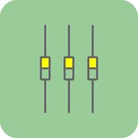 Box Plot Filled Yellow Icon vector