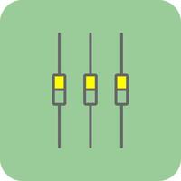 Box Plot Filled Yellow Icon vector