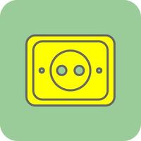 Socket Filled Yellow Icon vector