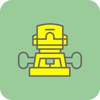 Router Filled Yellow Icon vector