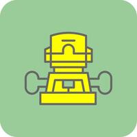 Router Filled Yellow Icon vector