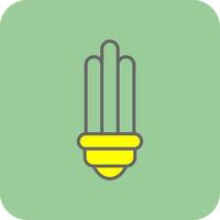 Bulb Filled Yellow Icon vector