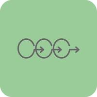 Process Chart Filled Yellow Icon vector