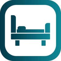 Bed Glyph Gradient Corner Icon vector