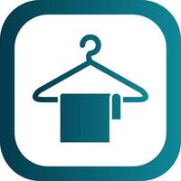 Clothes Hanger Glyph Gradient Corner Icon vector