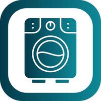 Washing Machine Glyph Gradient Corner Icon vector