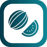 Watermelon Glyph Gradient Corner Icon vector