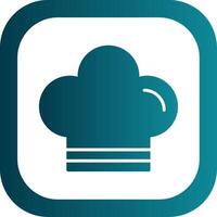 Chef Hat Glyph Gradient Corner Icon vector