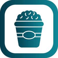 Popcorn Glyph Gradient Corner Icon vector