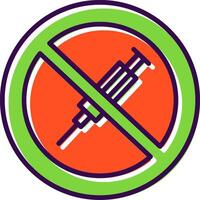 No Needle filled Design Icon vector