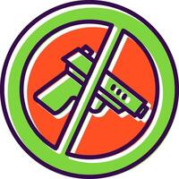 No Gun filled Design Icon vector