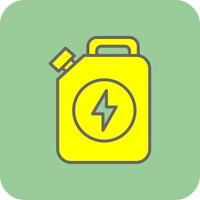 Fuel Cane Filled Yellow Icon vector