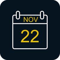 November Line Red Circle Icon vector