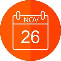 November Line Red Circle Icon vector