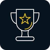 Trophy Line Red Circle Icon vector