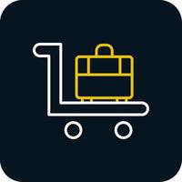 Trolley Line Red Circle Icon vector
