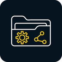 Share Line Red Circle Icon vector