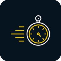 Timer Line Red Circle Icon vector