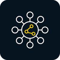 Share Line Red Circle Icon vector