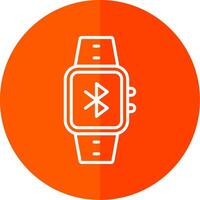 Bluetooth Line Red Circle Icon vector