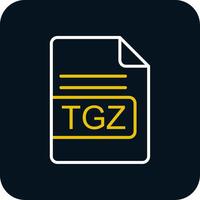 TGZ File Format Line Red Circle Icon vector