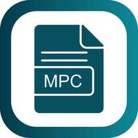 MPC File Format Glyph Gradient Corner Icon vector