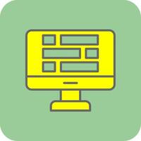 Dashboard Filled Yellow Icon vector