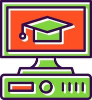 Computer filled Design Icon vector