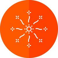 Firework Line Red Circle Icon vector