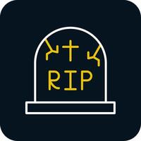 Cemetery Line Red Circle Icon vector