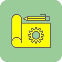 prototipo lleno amarillo icono vector