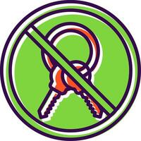 Prohibited Sign filled Design Icon vector