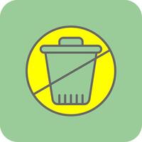 Zero Waste Filled Yellow Icon vector