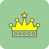 Crown Filled Yellow Icon vector